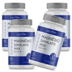 Magnésio Dimalato Max Vegano Lauton Premium - Kit 4