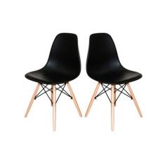 Kit com 2 Cadeiras Charles Eames Eiffel Preto