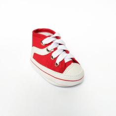 Sapatinho Bebê Unissex Tênis VansZinho  Cano Alto Vermelho Infantil An