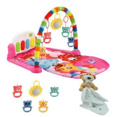 Tapete de Atividade Interativo Bebê Rosa + Móbile e Naninha - Color Ba