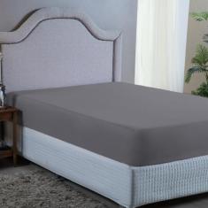 Lençol Cama Box Casal 400 Fios com Elástico Menino Menina Liso Cores V