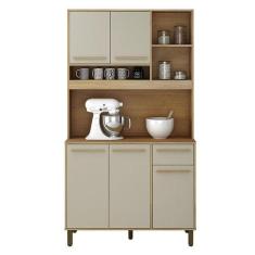 Armário de Cozinha Ametista Cinamomo Off White - Valdemóveis - VALDEMO