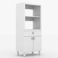 Balcão Multiuso Cozinha 67,9x157,7x43 cm Branco Tecnomobili