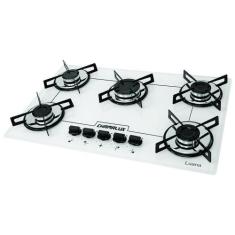 Cooktop Chamalux 5 Bocas Ultra Chama Branco Bivolt, Bivolt