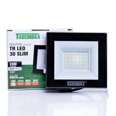 Taschibra REFLETOR TR LED 30W SLIM 6500K, Preto