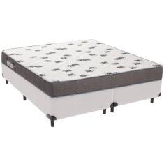 Cama Box Branco e Colchão Light Espuma D33 Queen Ortobom