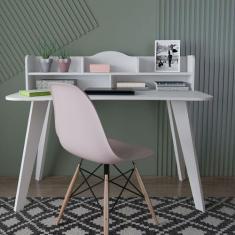 Mesa Escrivaninha Sofia Branco - Artely Móveis, Branco, Clássico