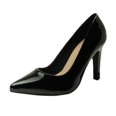 Scarpin Salto Alto Fino Luiza Sobreira Verniz Preto Mod. 4099, 37