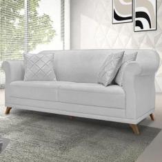 Sofá 3 Lugares 220cm Linho Arras - Spezzia Decor