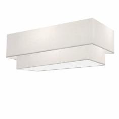 Plafon Duplo Retangular Vivare Md-3072 Cúpula em Tecido 99X40cm x 80X30cm - Bivolt