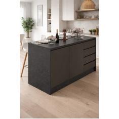 Imagem de Bancada Bartira Gourmet 2 Portas de Bater 4 Gavetas Externas 1 Prateleira Interna com Tampo MDP - 180,6cm de Largura