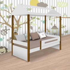 Cama Casinha Sara Branca com Colchão