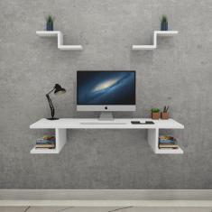 Escrivaninha Suspensa Escritório Ou Gamer MDF