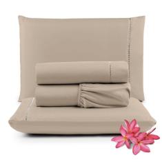 Jogo de lençol 4 peças 400 fios - QUEEN