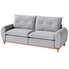 Sofá Bariloche em Veludo 4 Lugares com Almofadas Soltas 220cm Cor Cinza