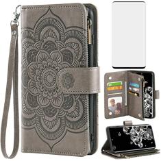 Asuwish Capa carteira compatível com Samsung Galaxy S20 Ultra Glaxay S20ultra 5G e protetor de tela de vidro temperado flip porta-cartão capa para celular para Gaxaly 20S S 20 A20 20ultra G5 feminino