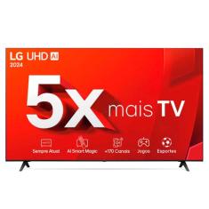 Smart TV 4K 65  LG UHD 65UT8050 Processador A5 Ger7 AI Alexa/Chromecast integrado webOS 24 Controle Smart Magic