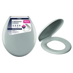 Assento Sanitário Almofadado Fofinho Tampa Vaso Cores - Primafer, Cinz