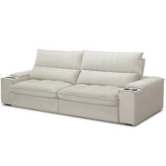 Sofá Retrátil Reclinável Para Sala de Estar Living 280cm Nápoles F04 V