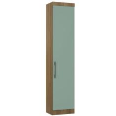 Guarda Roupa Sapateira Modulada 50cm 1 Porta Paris Luciane Móveis Avelã Pf Com Verde Pf