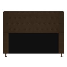 Cabeceira Estofada Brenda 160 cm Queen Size Com Botonê Suede Marrom - 