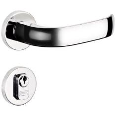 Fechadura Externa Soprano Icaro Roseta Redonda Cromada