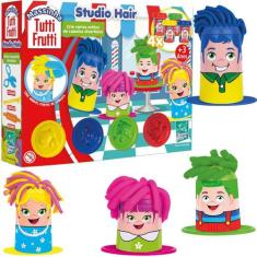 4 Massinha Modelar Forminha Corte Cabelo Maluco Colorida - Super Toys,