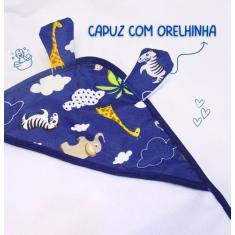 Toalha de Banho com Capuz Bebê Lindas Estampas - Jbaby Enxovais , Safa