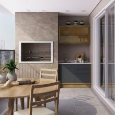 Cozinha Modulada Viena 2 Peças com 1 Armário Aéreo Vidros Reflecta 1 B