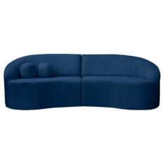 Sofá Orgânico Palermo 4 Lugares 210cm Bouclê - SOFA STORE, Bouclê Azul