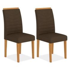 Conjunto 2 Cadeiras Lima Cinamomo/ Marrom - A Móveis Arapongas, Cinamo