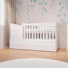 Berço Multifuncional Cléo Carolina Baby Branco Fosco