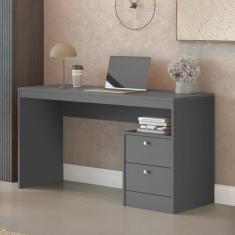Escrivaninha Mesa com Gaveteiro 2 Gavetas MDF Funzionale Belmax, Titân