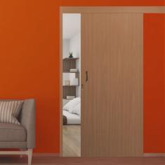 Porta de Correr Madeira 215x70cm Sobrepor Reversível Melamínico mgm