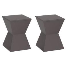 Conjunto com 2 Banquetas Cinza Mushroom