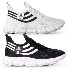 Kit 2 Tênis Masculino Treino Academia Caminhada Corrida-Masculino