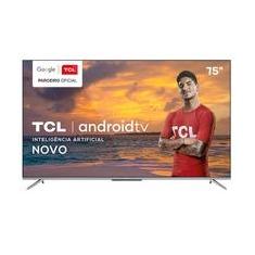 Smart TV TCL 75" P715 LED 4K UHD, WiFi, Bluetooth, 3x HDMI, 2x USB, HDR, Android TV, Google Assistant e Borda Ultrafina - 75P715