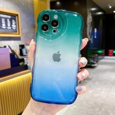 Luxo gradiente arco-íris colorido claro encaracolado ondulado caso para iphone 13 12 11 pro max x xr xs max 7 8 plus silicone macio, 8, para iphone 11