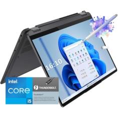 Lenovo IdeaPad Flex 5i 35.6 cm FHD (1920 x 1200) IPS Touchscreen 2 em 1, Intel Core i5-1235U, KB retroiluminado, Wi-Fi 6, impressão digital, Thunderbolt™ 4, com Stylus (8 GB RAM | SSD de 512 GB)