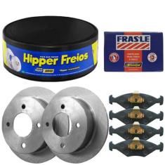 Kit Pastilha Disco Freio Saveiro 86 a 95 Dianteiro Sólido Frasle - Fra