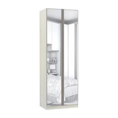 Guarda Roupa 2 Portas 3 Gavetas com Espelho 80cm Prime Plus Luciane Mó