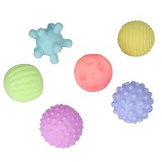 Pacote de 6 Bolas Sensoriais para Crianças, Conjunto de Brinquedos de Bola de Textura Sensorial para bebê, Bolas de Aperto de Mãos de bebê Elásticas Macias e Engraçadas,