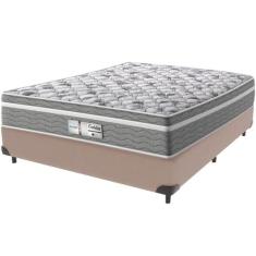 Cama Box Bege e Colchão Evolution Molas Ensacadas Casal Probel