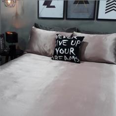 Lençol com elástico casal king 4 un cetim cobre light decor - ESPAÇO C