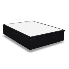 Cama Box Baú Casal Universal Suede Nero Black (138x188x35) - Ortobom