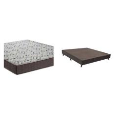 Cama Box e Colchão Iso 150 D45 Casal138x188 Marrom
