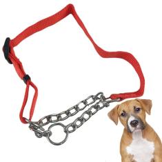 Coleira Cachorros Pet Ajustavel Elo Torcido Semi Enforcadora