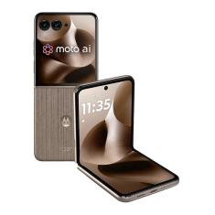Smartphone Motorola Razr 60 Ultra 5G Madeira 1TB, 16GB RAM + 16GB Ram Boost, Tela Dobrável 7.0" pOLED e Externa 4", Câmera Traseira 50MP e IP48