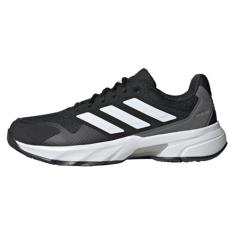 adidas Courtjam Control 3 Tênis masculino, Preto/branco/cinza, 43