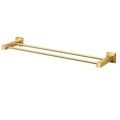 Porta Toalha Bastão Duplo Square Ouro Escovado Docol 00641872